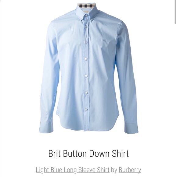 burberry mens shirt light blue